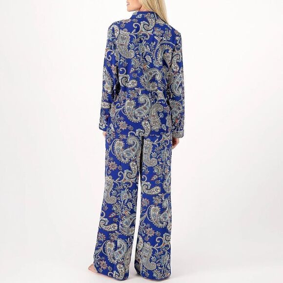 Tolani Zadie Notched Collar Top & Relaxed Fit Pant Pajama Set - Picture 2 of 5